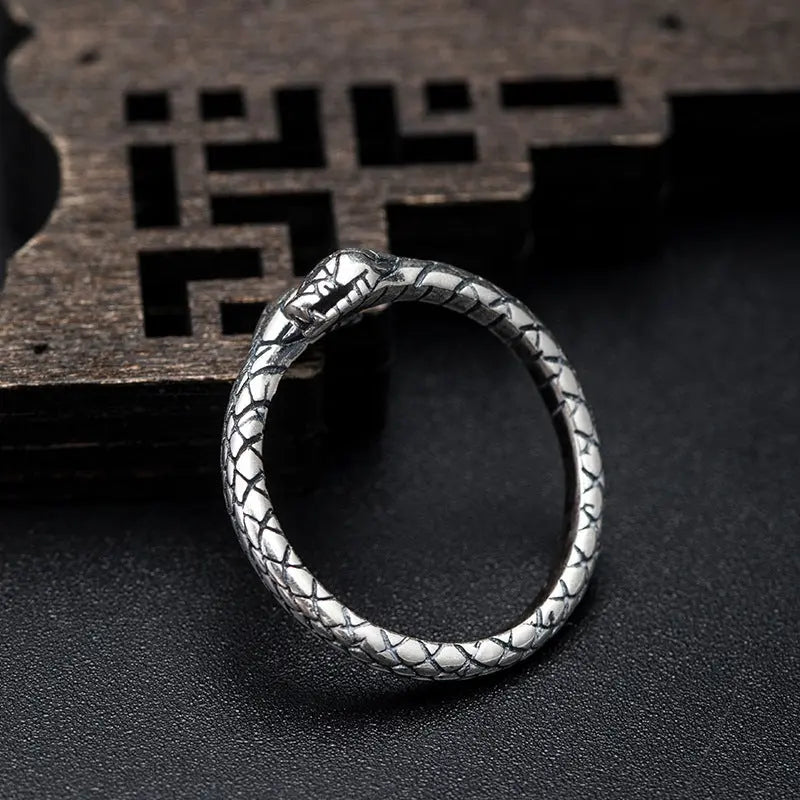925 Silver Cool Style Snake Head Vintage Ring For Men And Women Conceitastral