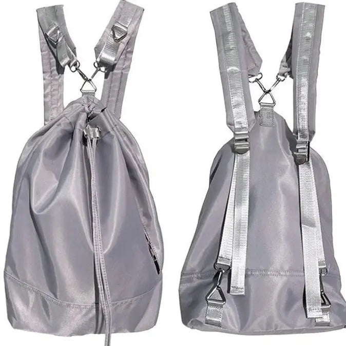 Adjustable Shoulder-strap Bag Fashion Dual-purpose Backpack Leisure Bucket Shoulder Bag Women Personalized Campus Schoolbag Fro Students Conceitastral