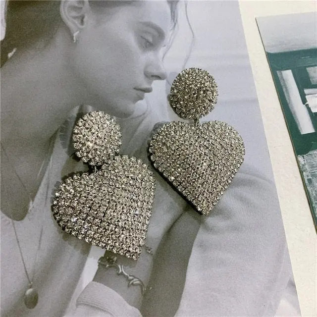 Amor Brincos Mulheres Brincos Longos Grande Agulha de Prata Brincos Mulheres Conceitastral