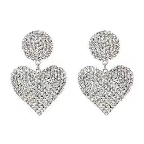 Amor Brincos Mulheres Brincos Longos Grande Agulha de Prata Brincos Mulheres Conceitastral