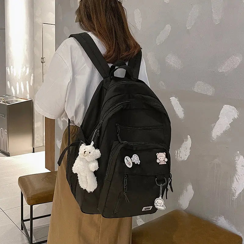 Backpack School Bag Girls Students Schoolbag High Capacity Multi-pocket Design Bags Conceitastral