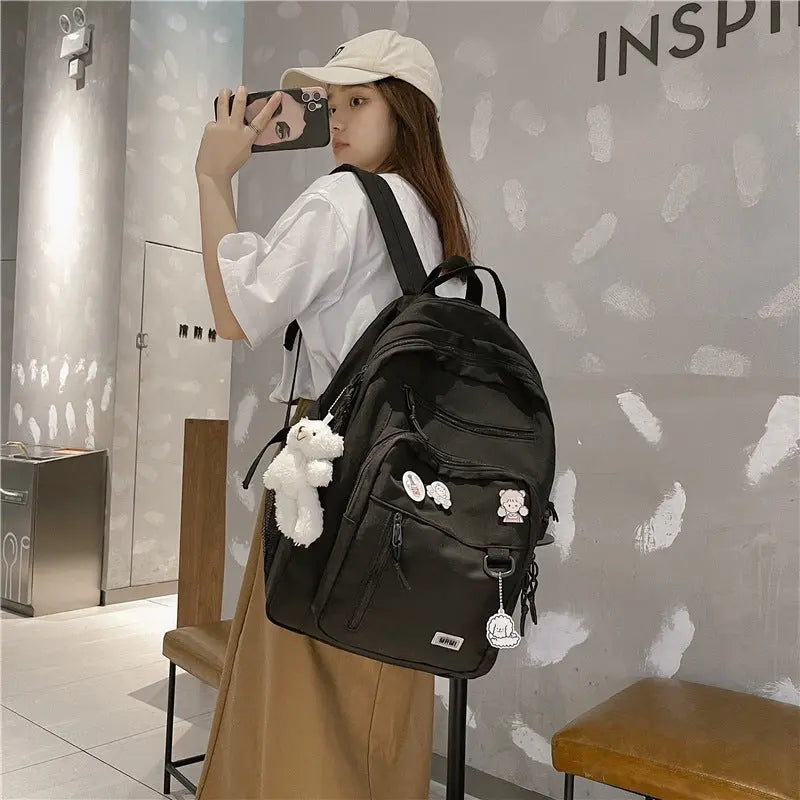 Backpack School Bag Girls Students Schoolbag High Capacity Multi-pocket Design Bags Conceitastral