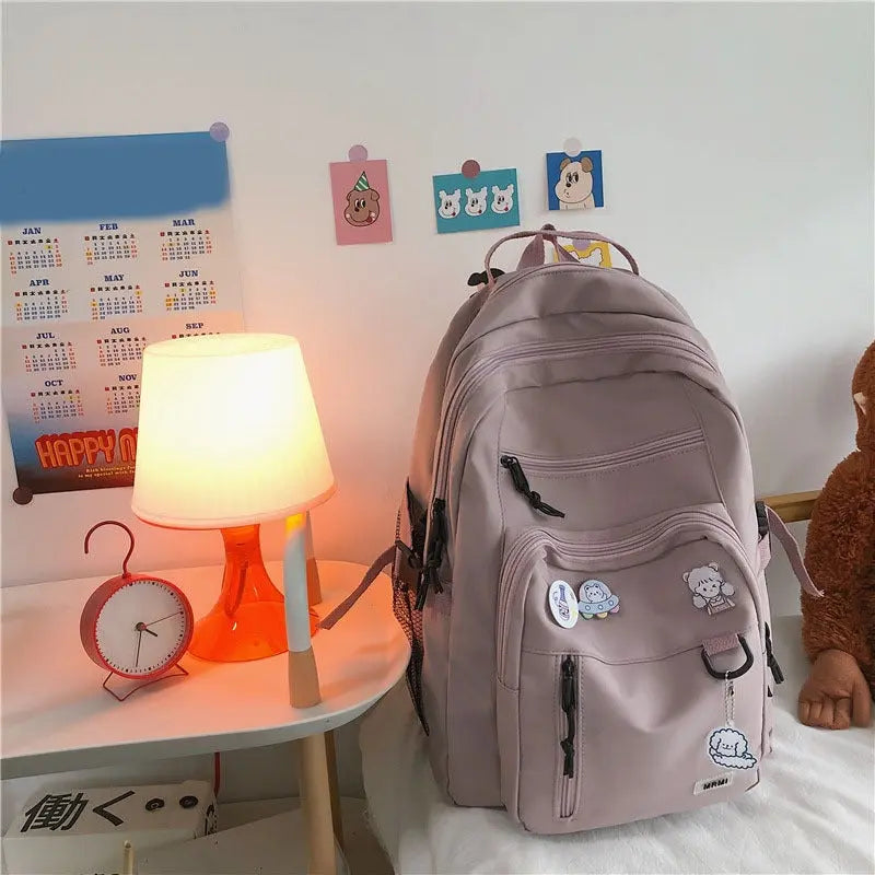 Backpack School Bag Girls Students Schoolbag High Capacity Multi-pocket Design Bags Conceitastral