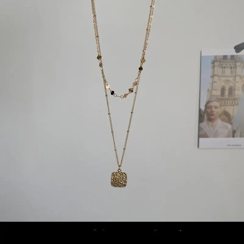 Baroque shaped pearl stacking necklace women Conceitastral