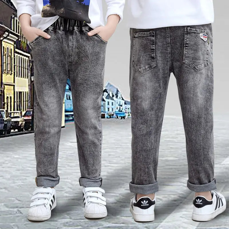 Boys Jeans Autumn And Winter New One-piece Velvet Conceitastral