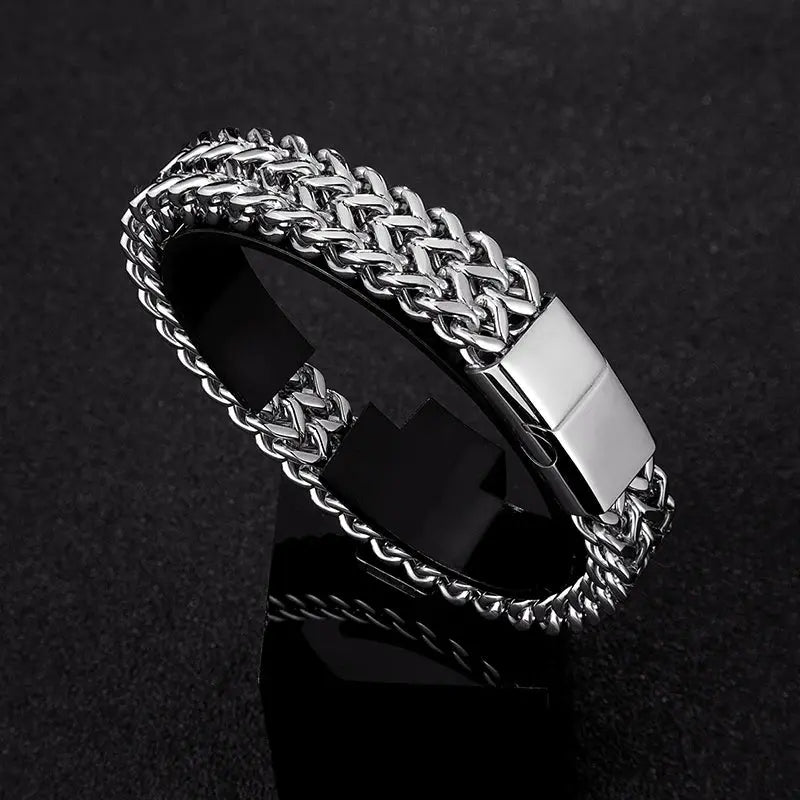 Bracelete Masculino de Aço Inoxidável - Estilo Urbano e Moderno Conceitastral