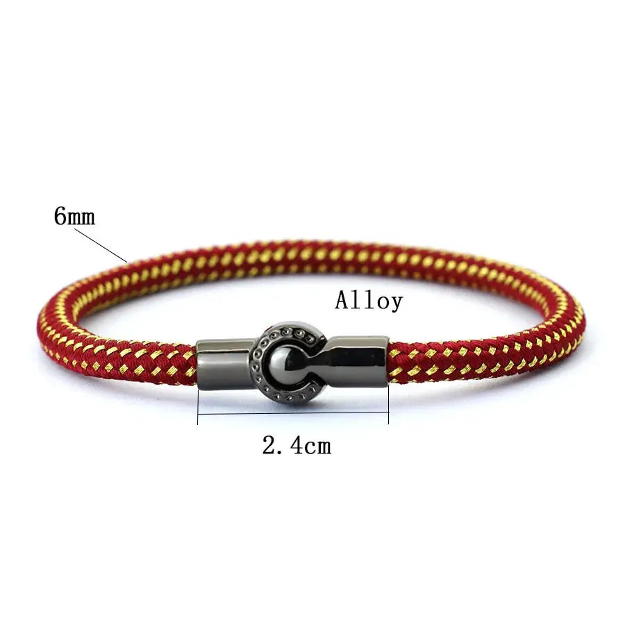 Bracelete masculina de Corda Trançada - Estilo Boho Chic Conceitastral