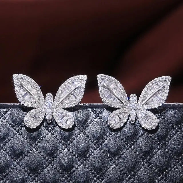 Butterfly earrings diamond earrings women Conceitastral