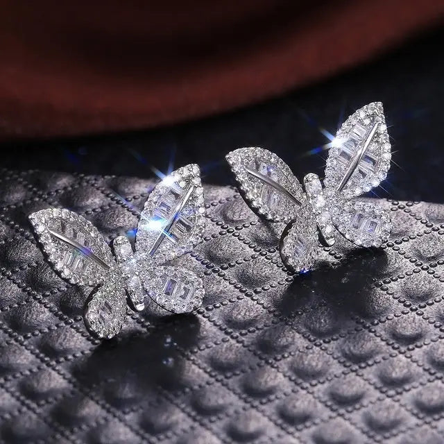 Butterfly earrings diamond earrings women Conceitastral