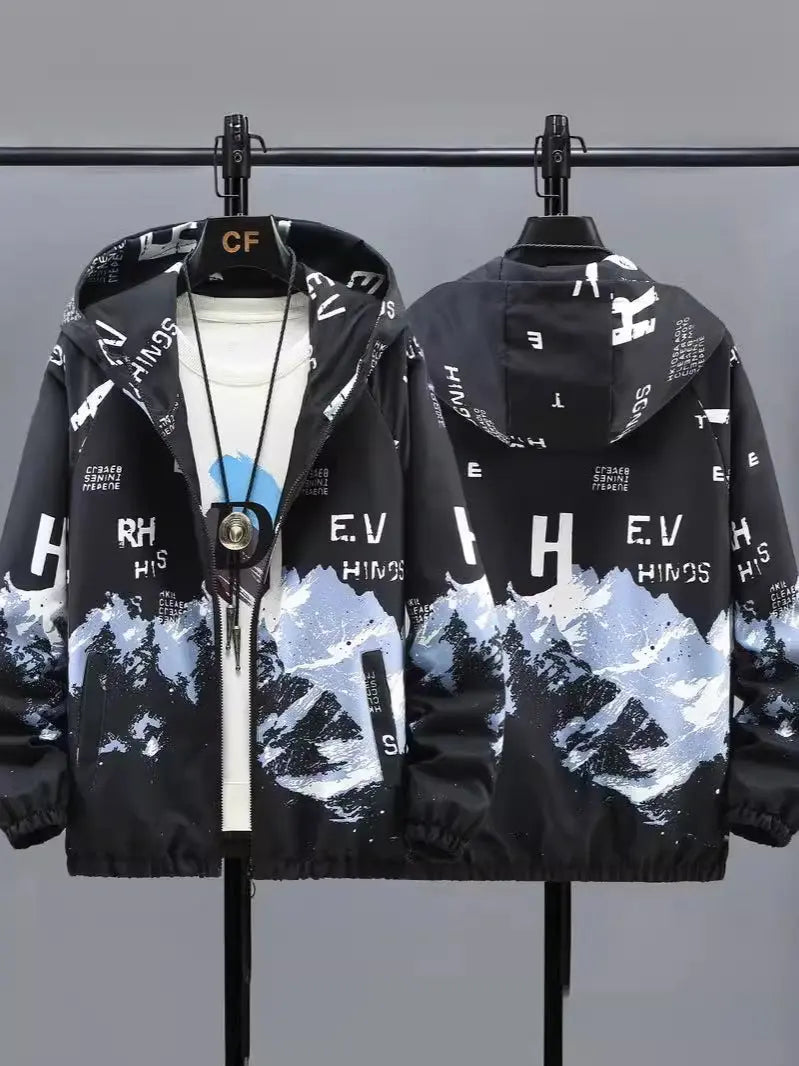 Casual Men's Jacket Hooded Loose Conceitastral