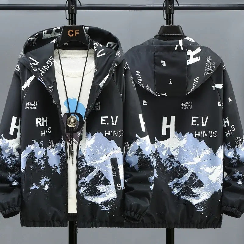 Casual Men's Jacket Hooded Loose Conceitastral