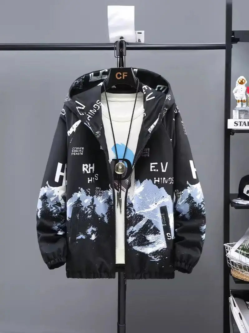 Casual Men's Jacket Hooded Loose Conceitastral