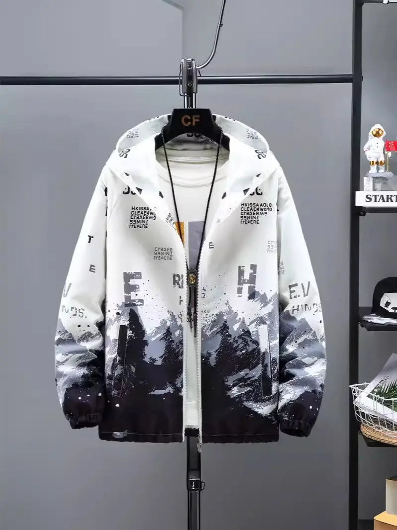 Casual Men's Jacket Hooded Loose Conceitastral