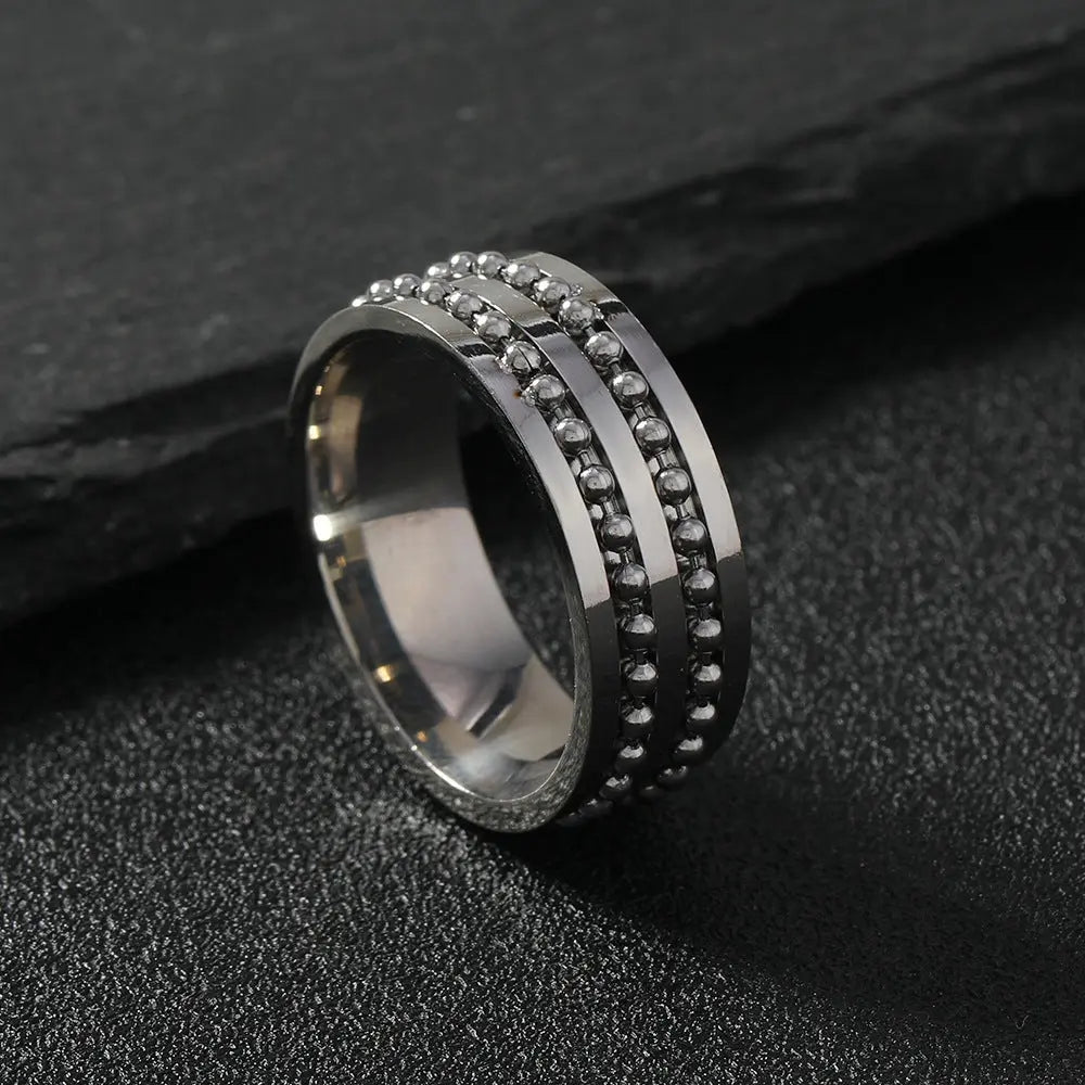 Couple Ring Men And Women Can Rotate Single And Double Row Conceitastral