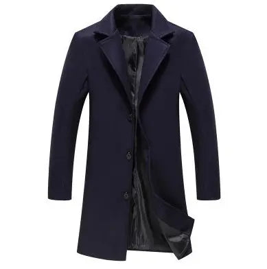 2020 outono e Inverno Nova Mens Cor Sólida Business Casual Casaco de Lã/Dos Homens High-end Da Marca Longo Fino casaco Masculino Casaco de lã Conceitastral