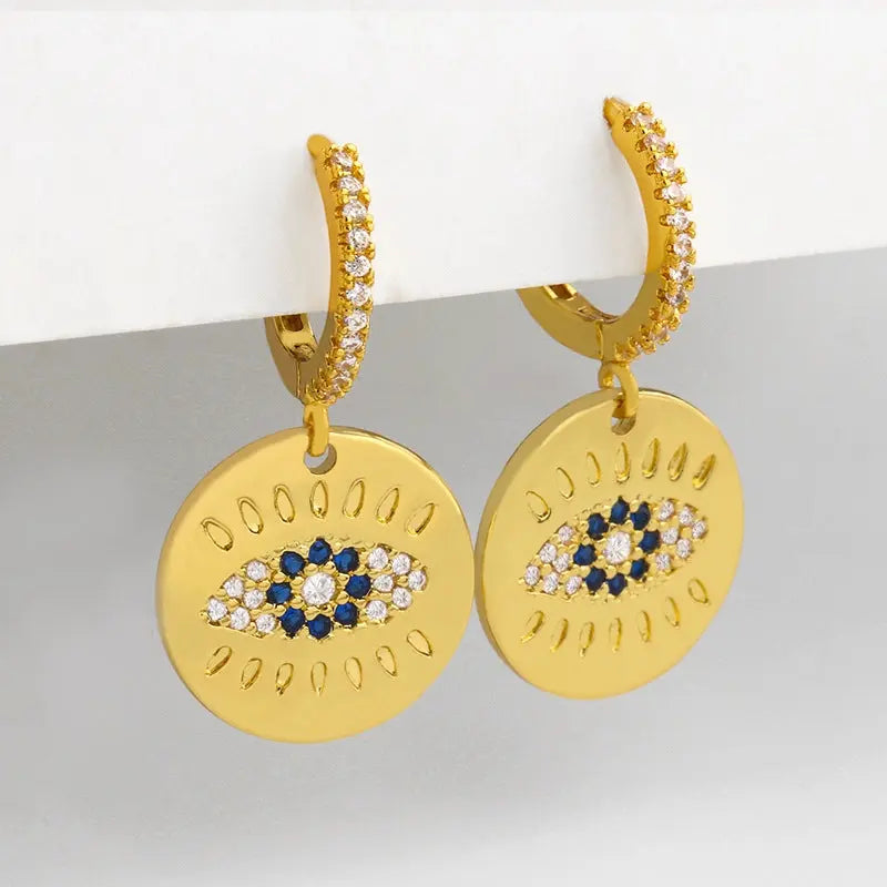 Earrings Women Temperament Sun Flower Earrings Inlaid Zircon Conceitastral