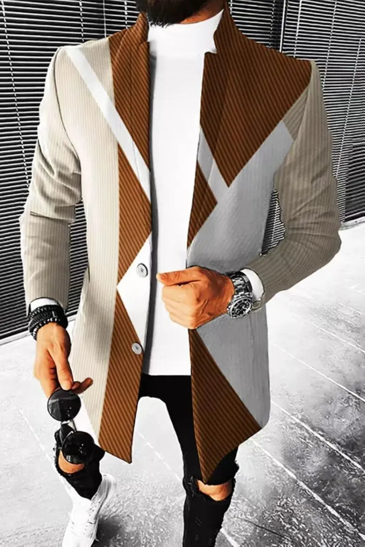 European And American New Men's Woolen Coat Conceitastral