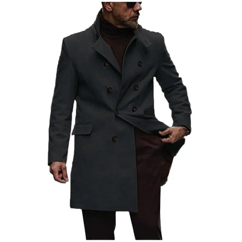 European And American New Plus Size Woolen Coat Men Conceitastral