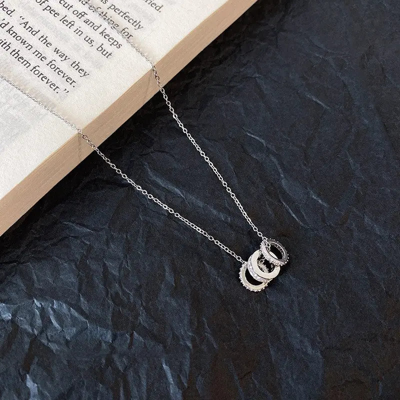 Fashion Multi Layer Ring Pendant Necklace Conceitastral