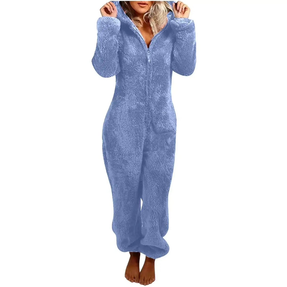 Fashion Onesies Fleece Sleepwear Overall Plus Size Hood Sets Pajamas for Women Adult for Winter Warm Pyjamas Women S-5XL Conceitastral