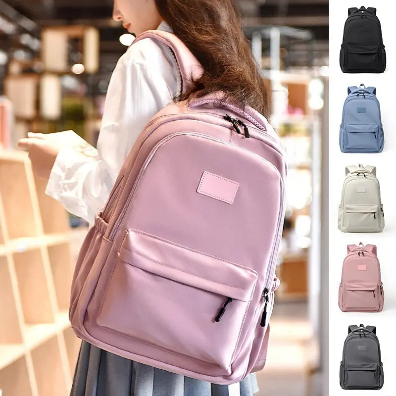Fashion Oxford Backpack Waterproof Large Capacity Junior High School Students Schoolbag Girls Solid Campus Travel Bags Women Conceitastral