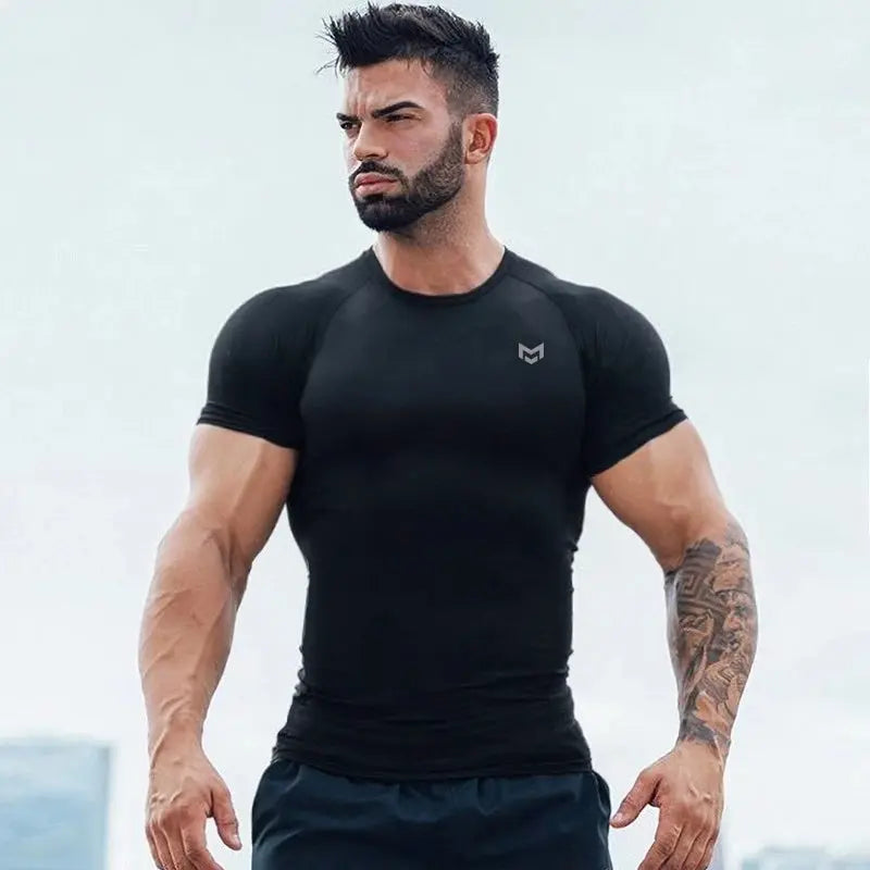 Gym Short Sleeve T Quick Dry Gym Clothes For Running Conceitastral