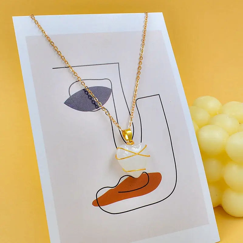 Heart Necklace Women Love Crystal Stone Necklace Summer Conceitastral