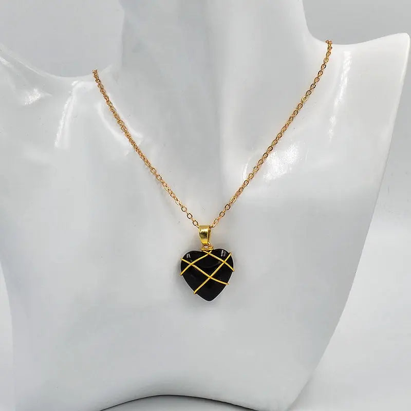 Heart Necklace Women Love Crystal Stone Necklace Summer Conceitastral