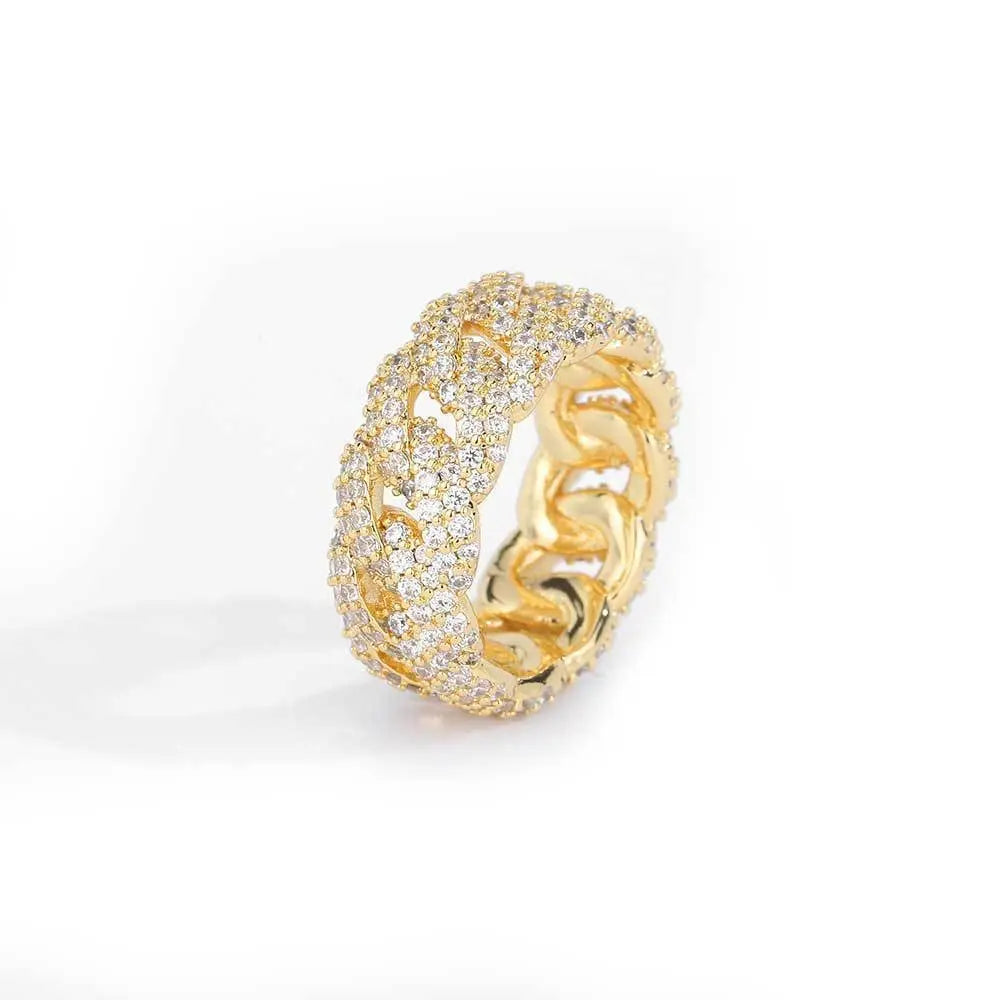 Hip Hop Ear Accessories 10mm Cuban Ring Zircon Men Conceitastral