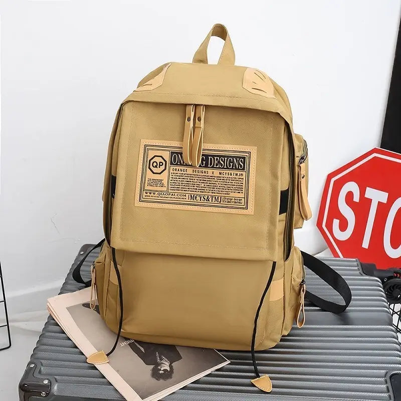 Ins Fashion Backpack Men Multi-pocket Large Capacity Travel Computer Bag Women Junior High School Students Schoolbag Conceitastral