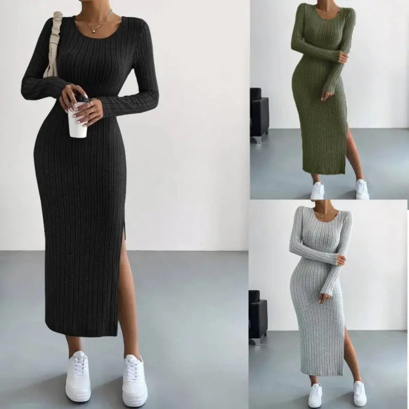 Knitted Long Dress Women's Clothing Conceitastral