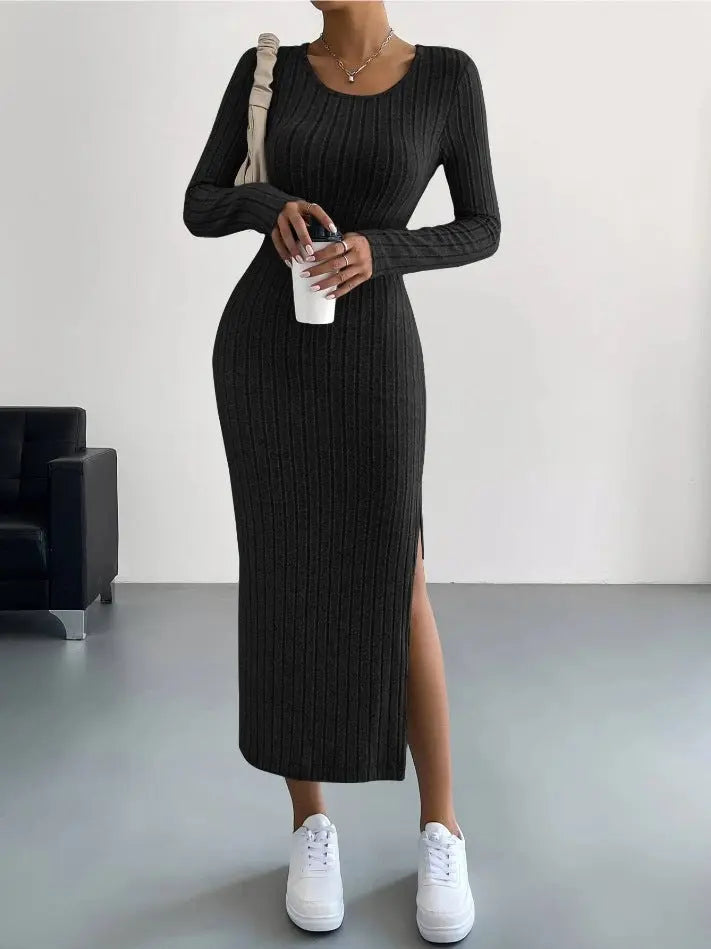 Knitted Long Dress Women's Clothing Conceitastral