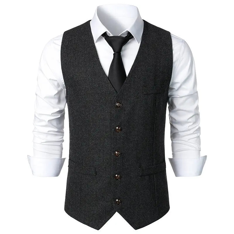 Men's British Style Vintage Suit Vest Conceitastral