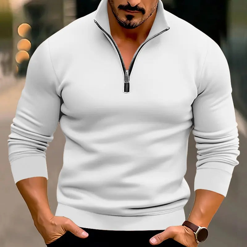 Men's Casual Solid Color Long-sleeved T-shirt Top Conceitastral