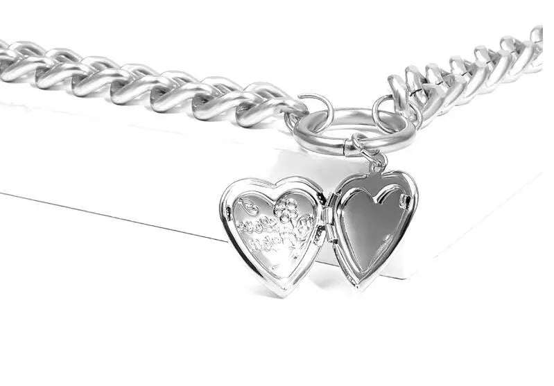 Metal Heart Choker Necklace For Women Conceitastral