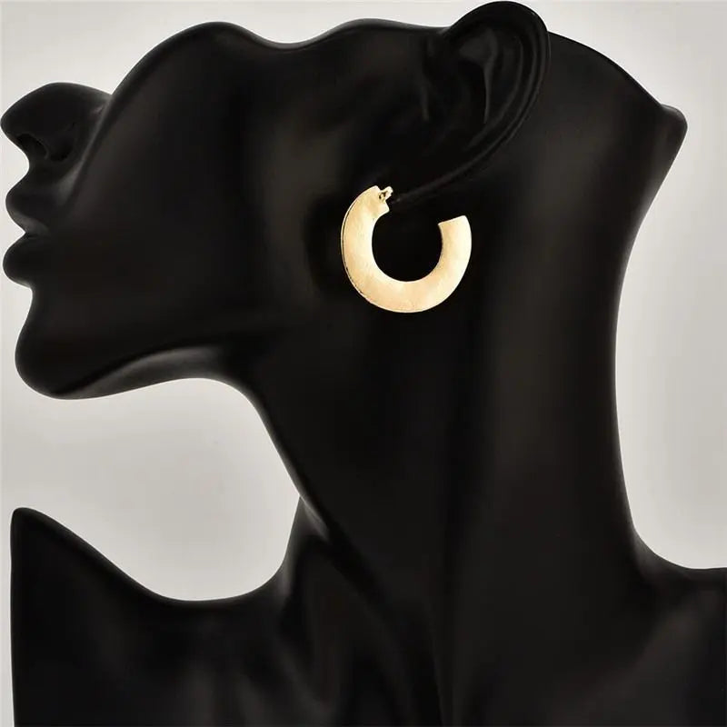 Mulheres Simples Do Vintage Brincos de Ouro Lua Conceitastral