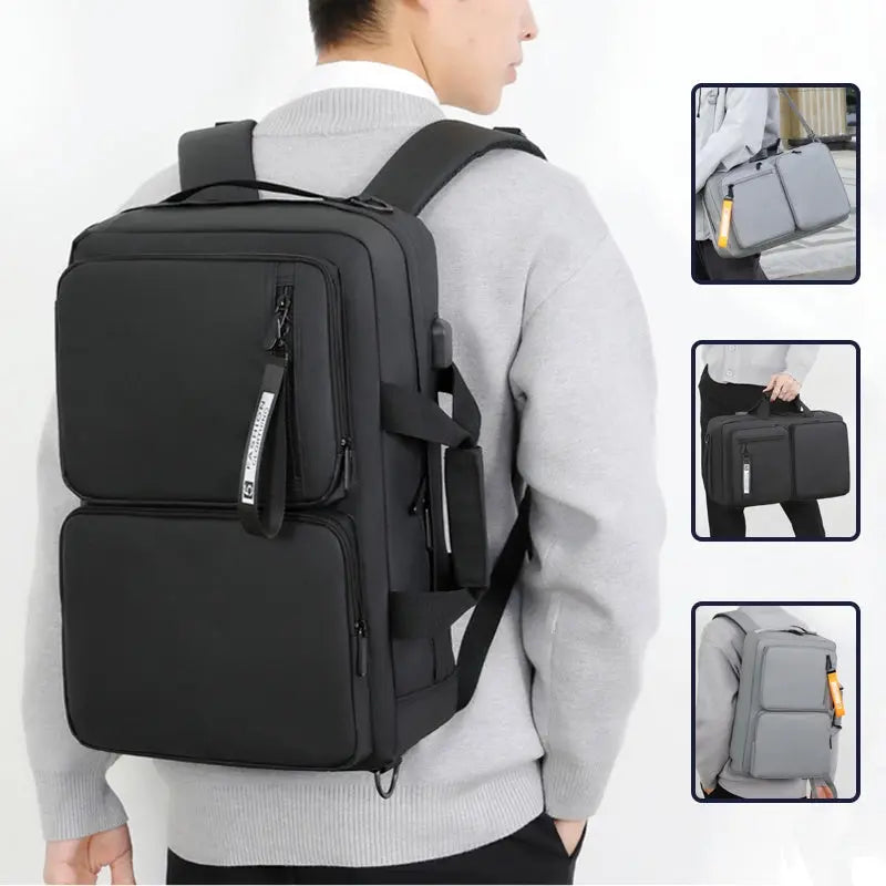 Multifunctional Backpack Large Capacity Business Laptop Bag Leisure Travel Commuter Schoolbag Portable Shoulder Bag Conceitastral