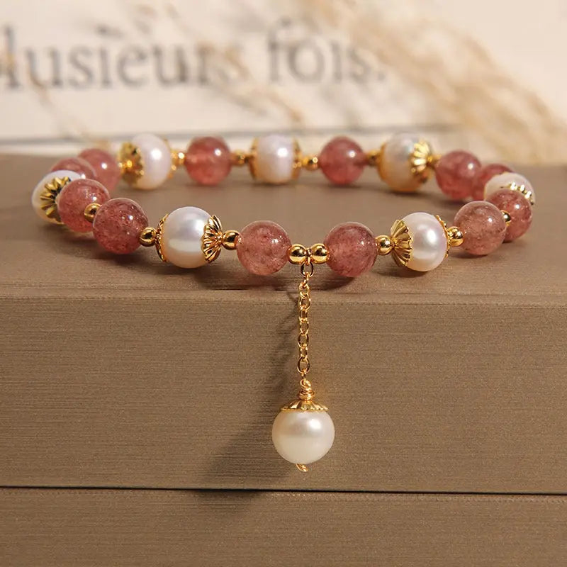 Natural Strawberry Quartz Bracelet Women Conceitastral
