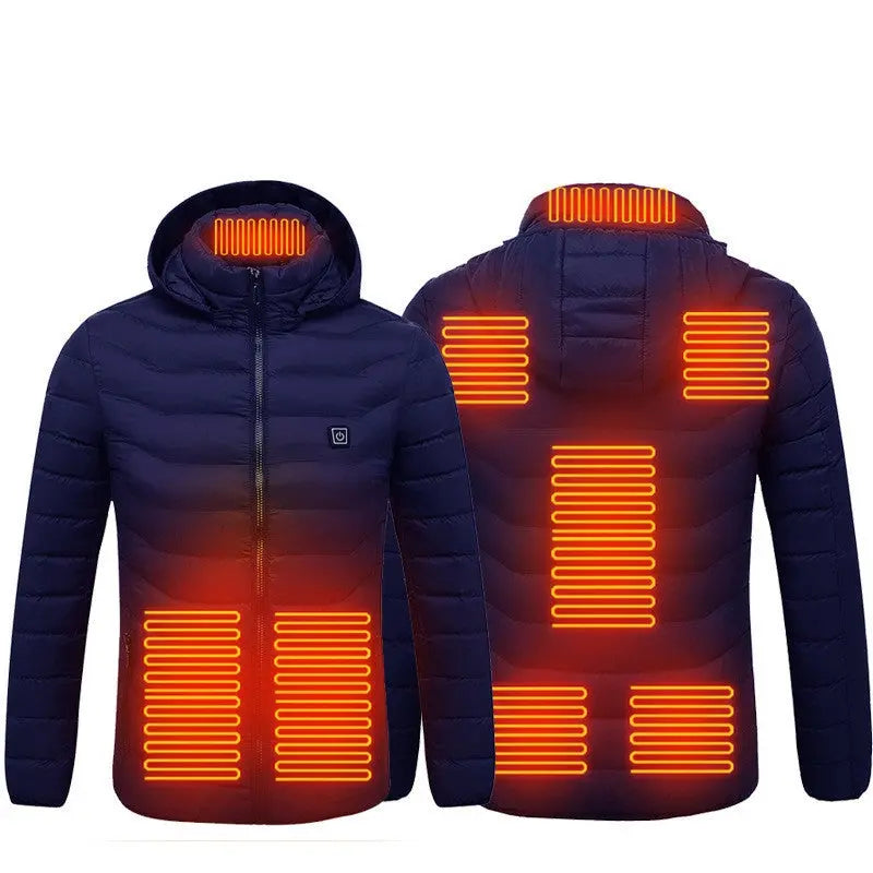 New Heated Jacket Coat USB Electric Jacket Cotton Coat Heater Thermal Clothing Heating Vest Men's Clothes Winter Conceitastral