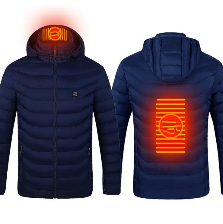 New Heated Jacket Coat USB Electric Jacket Cotton Coat Heater Thermal Clothing Heating Vest Men's Clothes Winter Conceitastral