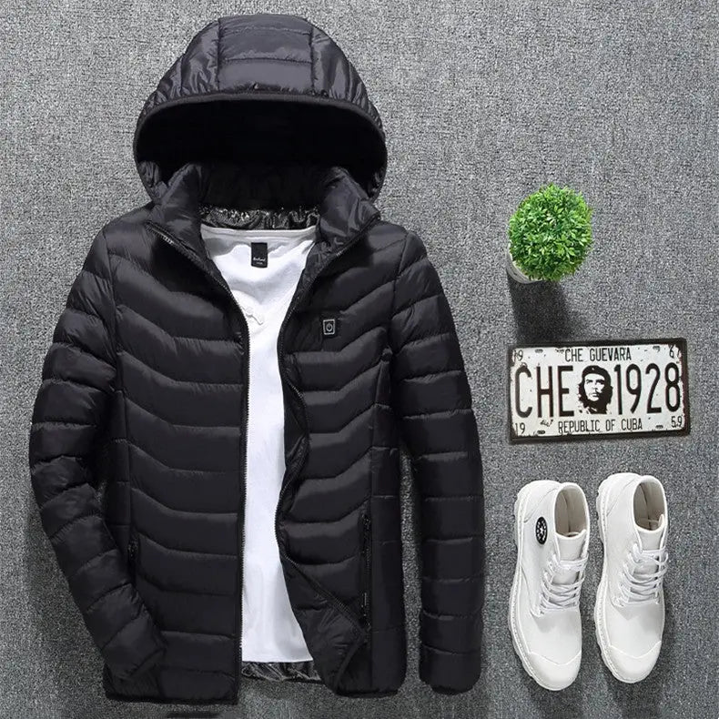 New Heated Jacket Coat USB Electric Jacket Cotton Coat Heater Thermal Clothing Heating Vest Men's Clothes Winter Conceitastral