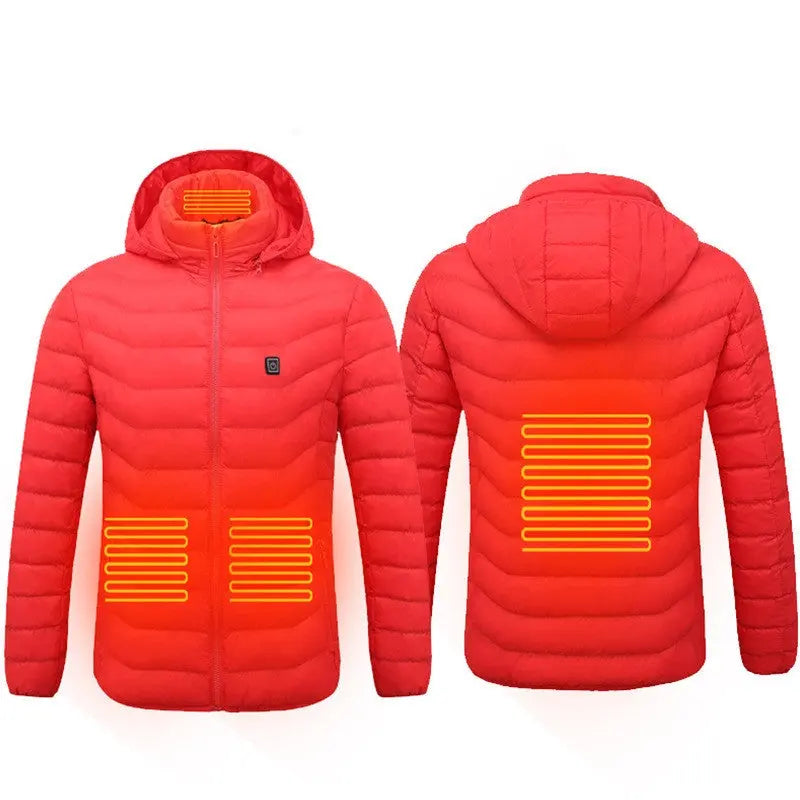 New Heated Jacket Coat USB Electric Jacket Cotton Coat Heater Thermal Clothing Heating Vest Men's Clothes Winter Conceitastral