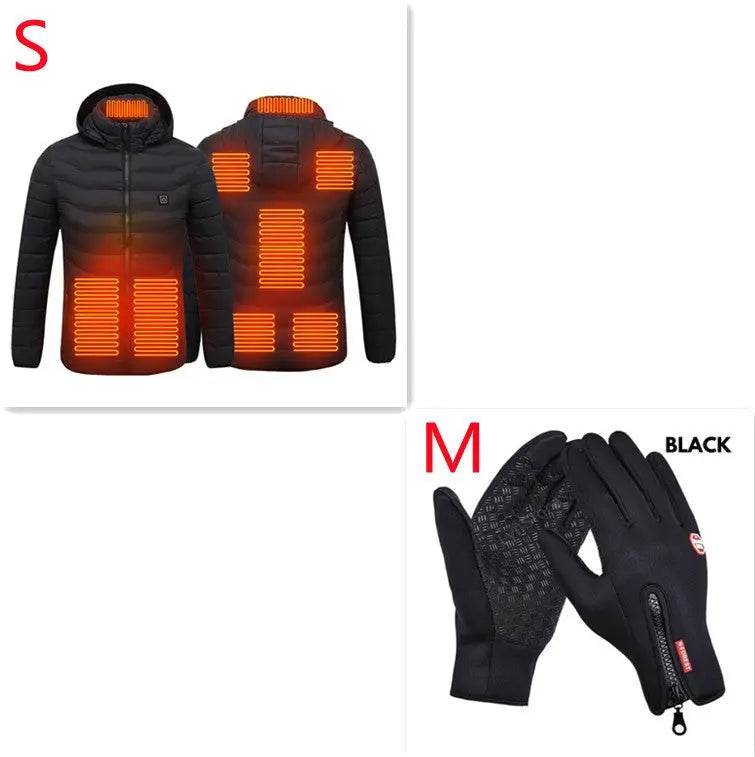 New Heated Jacket Coat USB Electric Jacket Cotton Coat Heater Thermal Clothing Heating Vest Men's Clothes Winter Conceitastral