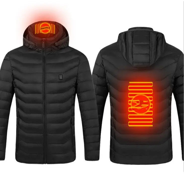New Heated Jacket Coat USB Electric Jacket Cotton Coat Heater Thermal Clothing Heating Vest Men's Clothes Winter Conceitastral