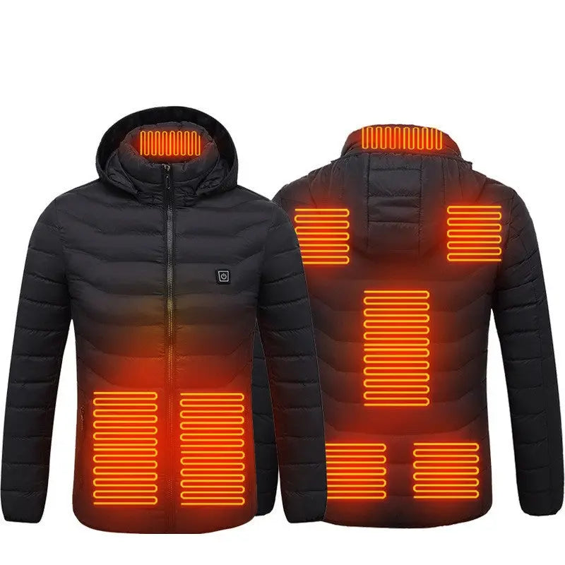 New Heated Jacket Coat USB Electric Jacket Cotton Coat Heater Thermal Clothing Heating Vest Men's Clothes Winter Conceitastral