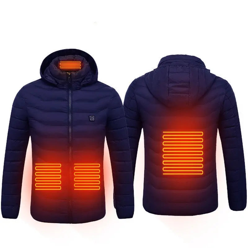 New Heated Jacket Coat USB Electric Jacket Cotton Coat Heater Thermal Clothing Heating Vest Men's Clothes Winter Conceitastral