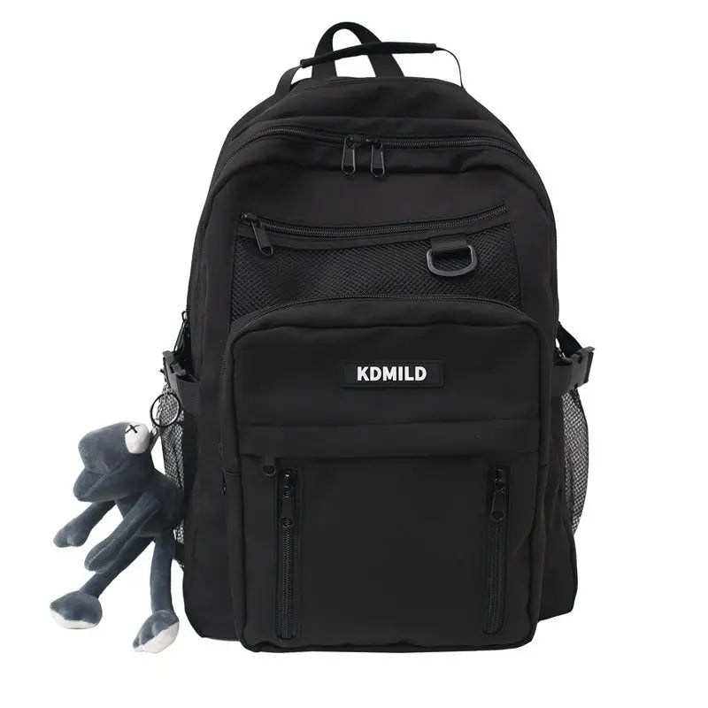 Nylon Backpack For Students School Bag High Capacity Waterproof Zippers Backpack Conceitastral