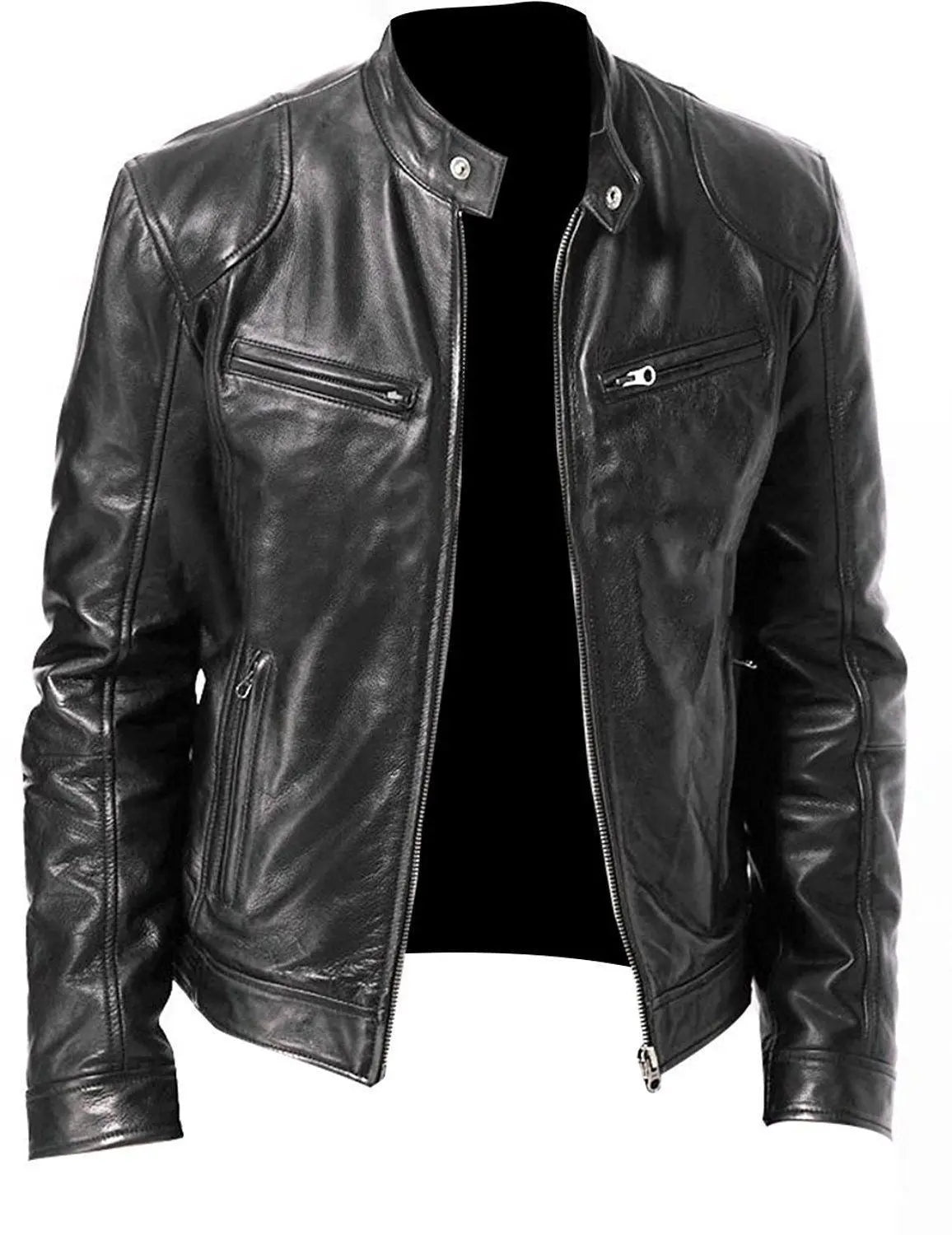 PU Leather Jacket Slim Leather Jacket Conceitastral