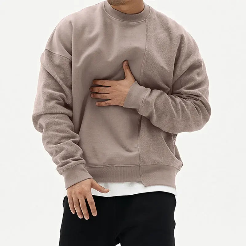 Pullover Round Neck Sweater Loose Men Clothes Conceitastral