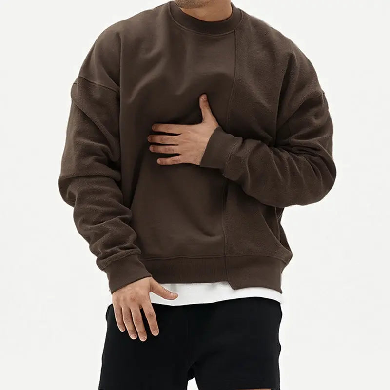 Pullover Round Neck Sweater Loose Men Clothes Conceitastral